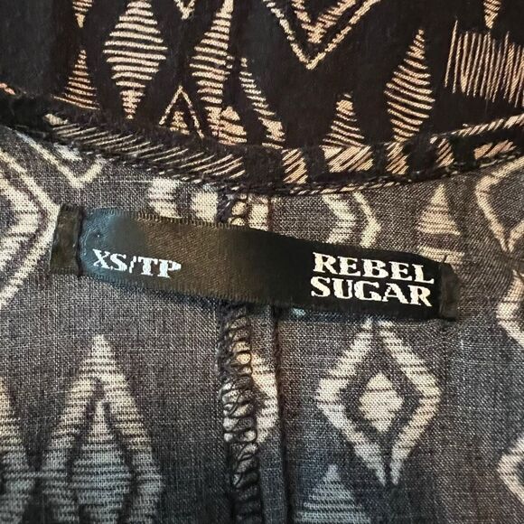 3 for $30! Revel sugar patterned asymmetric dress - Picture 3 of 9